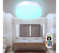 RGB LED Plafonnier Télécommande Extérieur Éclairage Mauvais Verre Lampe Dimmable