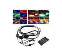 RGB LED Strip Sous voiture Tube Underglow Underbody système Neon Light Kit 12V 4pcs