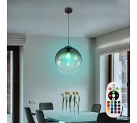 RGB LED Suspendu Couvrir Lampe Télécommande Sommeil Chambre Dimmable Verre Bille