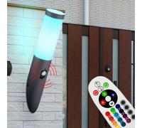 RGB LED Torche Lampe Murale Télécommande Extérieur Détecteur Lampe Dimmable