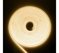 RGB Neon Ruban LED, 220V 288 LEDs/M, Etanche ip65 COB Flexible Étanche Découpable Silicone Bandeau Lumineuse Led pour Intérieur/Extérieur DIY Décoration,Blanc naturel,5M
