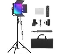 RGB Photography Lighting Kit, 50W Bi-Color Professional LED Studio Lights, 2300k~8500k Dimmable Photo Lights for Photography Filming Camera Video Recording Stage Shooting Streaming Youtube TikTok