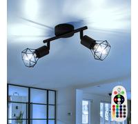 RGB Plafonnier LED Intensité Variable Télécommande Rétro Cage Spot Lampe Mobile