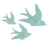 RGB Stone Lindsay Interiors Lot de 3 Hirondelles en céramique