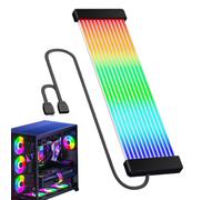 RGB Strip Lights Cable - 24 Pin Neon Silicone, ARGB LED Extension | PSU Graphics Card Monitor Lighting, Flexible Neon Illumination Kit for Desk Game Room Office Setup Tech Hobbyists Streamers