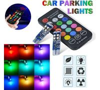 RGB T10 W5W LED Bulbs Multicolor 360-degree Lighting Interior Outdoor Strobe Lights