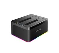 RGB USB-C Station d'Accueil, avec la Fonction de Clone Hors-Ligne, pour HDDs et SSDs 2,5 et 3,5 Pouces, UASP Soutenu