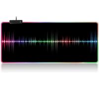 RGB XXL Gaming Mouse Pad 900 x 400-LED 7 Colours-4 Lighting Effects-Adjustable Non-Slip Washable-for Desktop and Laptop PC-Wave C02