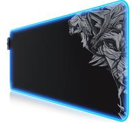 RGB XXL Gaming Mouse Pad,LED Luminous Mouse Mat 11 Modes 800 x 300 mm,Non-Slip Surface for PC and Mac Gamers,Black