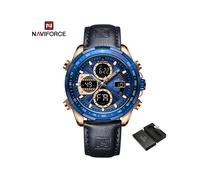(RGBEBE-BOX) Montres militaires NAVIFORCE pour hommes Montre-bracelet de sport de luxe avec chronographe