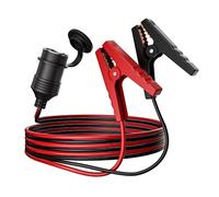 RGBer Prise allume-cigare 12 V/24V avec Batterie Pinces Alligator - 1m 16AWG 20A Adaptateur Chargeur Bateau Moto Voiture