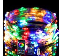RGBIC Guirlande lumineuse, 20 m, pour l'extérieur, multicolore, changement de couleur, 99 modes, étanche, multicolore, avec minuterie, télécommande et contrôle par application, pour jardin, arbre,