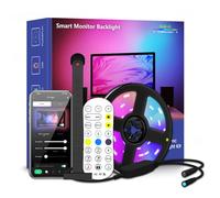 RGBIC Rétroéclairage LED WiFi pour TV avec caméra, lumières LED pour chambre à coucher, Smart TV de 55 à 65 pouces, contrôle par