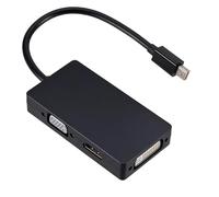 RGBS Adaptateur 3 en 1 Mini DP vers HDMI/DVI/VGA pour Apple MacBook Pro/Air, iMac, Microsoft Surface Pro, non USB-C/Thunderbolt 3/4