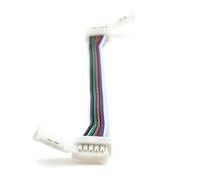 RGBW Connecteur 12 mm avec câble de 100 cm pour ruban LED RVB + W 12 mm ; connecteur de clip ; rallonge RGBW