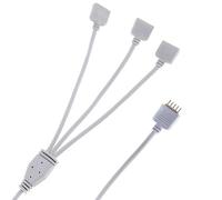 RGBW Répartiteur en Y 1 à 3 sorties pour bande LED RVB 5 pôles + W Répartiteur de signal RVB + blanc