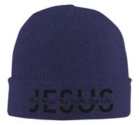 RGCRGF Chapeau Chaud en Hiver, Christian Cross The Way The Truth The Life Beanie Hat Knit Winter Hat Winter Hat Man Warm Watch Cap for Cold Weather