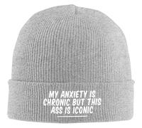 RGCRGF Chapeau Chaud en Hiver, Mon croisé mais ce Cul est Iconique Bonnet en Tricot relâché Bonnet Chaud Bonnet d’Hiver Noir à Port Quotidien Camping tricoté