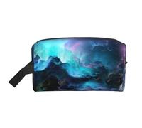 rge and Small Black Bear Print Storage Bag - Trousse de toilette de voyage durable, pochette de rangement portable pour maquillage et cosmétiques avec fermeture éclair, 3D Graphics Universe Space