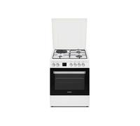 Rosières Cuisinière mixte RGE660CMW/E 4 foyers (3 gaz + 1 élec) Four 60L Catalyse Blanche