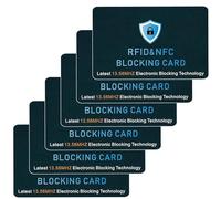 RGEVGER Force Field Max Lot de 6 protections de cartes de débit, cartes d'identité, passeport, portefeuille et porte-monnaie