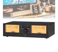 RGHS VU3 Pro Double VU-mètre Analogique, Amplificateur/Haut-Parleur 2-IN-2-OUT, avec Écran DB, Gain De 20 Niveaux, Sensibilité De 30 Niveaux, 35 Couleurs De Rétroéclairage, pour Les Studios