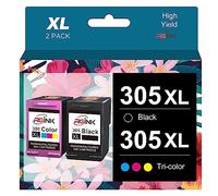 RGiNK 305XL Remanufactured Cartouche d'encre Replacement pour HP 305 HP 305 XL pour DeskJet 2700 2710 2720 DeskJet Plus 4100 4120 4130 Envy 6010 6020 6030 6032 Envy Pro 6420 6422(Noir et Couleur)