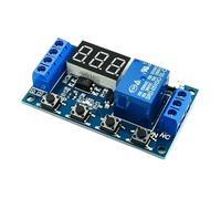RGKYFUKL Relais temporisé numérique à LED 5 V/12 V/24 V, déclencheur de Cycle, minuterie, Interrupteur, Circuit imprimé, Module de Commande, DIY, stlxy(1 Pcs,Micro Relay)
