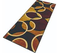 Rglxing Tapis de Cuisine Devant Evier Antidérapant Lavable 40X400CM Tapis de Passage Jaune Vert Brun Long Tapis de Sol Tapis d'entrée intérieurs Paillasson pour Couloir Salon Chambre au Metre