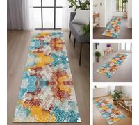Rglxing Tapis de Cuisine Devant Evier Antidérapant Lavable 50X160CM Tapis de Passage Jaune Blanc Gris Long Tapis de Sol Tapis d'entrée intérieurs Paillasson pour Couloir Salon Chambre au Metre