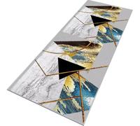 Rglxing Tapis de Cuisine Devant Evier Antidérapant Lavable 70X450CM Tapis de Passage Noir Gris Bleu Long Tapis de Sol Tapis d'entrée intérieurs Paillasson pour Couloir Salon Chambre au Metre