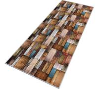 Rglxing Tapis de Cuisine Devant Evier Antidérapant Lavable 80X150CM Tapis de Passage Grain de Bois Long Tapis de Sol Tapis d'entrée intérieurs Paillasson pour Couloir Salon Chambre au Metre