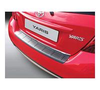 RGM Protection de seuil arrière (ABS) compatible avec Toyota Yaris 3/5 portes 2014-2017 'Ribbed' Noir