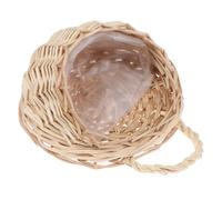 RGOEMHJ 1PC Flower Planter Wall Hanging Wicker Rattam Basket Garden Vine Pot Indoor Plants Holder pour fruits et légumes(Dark Khaki)