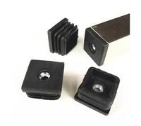 RGOEMHJ Bouchons filetés M8, Embouts de Tubes carrés, Inserts en Plastique, Planeur Meubles, Noir, Insertion Pieds Chaise for Table, 4 pièces Convient aux canapés et aux Lits(4pcs 50x50mm-M8)