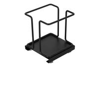 RGOEMHJ Desktop Cup Holder Organizer Household Creative Coffee Sugar Bag Tea Storage Box Metal Convient pour un comptoir de bar(Black-B)