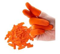 RGOEMHJ Gants de Protection du Bout des Doigts, réutilisables, en Caoutchouc Naturel, antidérapants, Latex, Outil d'art Ongles, 100 pièces Convient pour Le Collage(M-27mm)