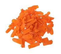 RGOEMHJ Gants de Protection en Caoutchouc antidérapants for Outils Nail Art, 100 pièces, Housse du Bout des Doigts, Lits Orange Convient pour Le Collage(M-27mm-)