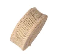 RGOEMHJ Ruban en toile de Jute naturelle Vintage, 1-10 mètres, 1cm-4cm, for mariage, sangle ceinture, décoration fête florale, paquet cadeau DIY pour décoration de table(Width4cm x 5m)