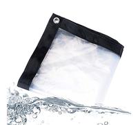 RGRE 2x5m Bâche Transparente en Plastique Epaisse, Bâche Imperméable pour Serre, Bâche À Œillets, Bâche De Protection À Home Garden, Bache Transparente Étanche Extérieur