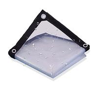 RGRE Bâche Transparente Serre 2x10m, Bâche De Protection Transparente en PE Étanche, Bâche Impermeable Exterieur avec Œillets, Bâche en Plastique Pliable Et Résistante