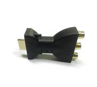 rgrfgQWDS Adaptateur HDMI vers AV plaqué or mâle vers 3RCA vidéo audio