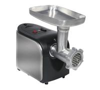 RGV Hachoir à viande 500W en acier inoxydable noir avec fonction inverse 2 vitesses