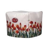 RGV 1932 Housse pour trancheuse-élégance et protection avec motif tulipes - 100% fabriqué en Italie, polyester, coloré