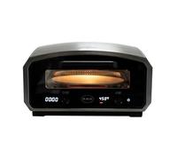 RGV Vulcano Forno Pizza Elettrico Nero Acciaio 450°C con Piatto Girevole