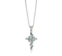 rgwtgkyh Collier avec pendentif croix serpent pour homme et femme gothique punk Y2K Rubis/saphir Emo Collier Bijoux Cadeau chrétien, L, Métal, Pas de gemme