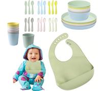 RGXCLICK et Kalas Ensemble de vaisselle Complet de Couverts et Vaisselle pour Bébé IKEA - Lot 37 Pièces, Assiette, Repas bébé