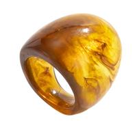 RGYBAO Bagues en résine translucide mélangeant des silhouettes incurvées tendance unisexes empilables bijoux cadeau pour les amateurs de mode bagues uniques effet marbré, One Size, Comme décrit, Comme