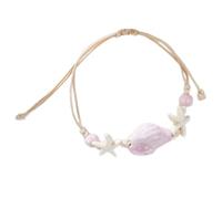 RGYBAO Bracelet tressé en céramique sur le thème de la mer, étoile de mer, conque, bijou léger pour femme, accessoire de fête au quotidien, 15-25cm, Céramique, résines, cordes tressées, Pas de gemme