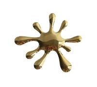 RGYBAO Broche vintage creuse irrégulière en acier inoxydable texturé convient pour les femmes à la mode cadeau, 6.8cm, Acier inoxydable, Pas de gemme
